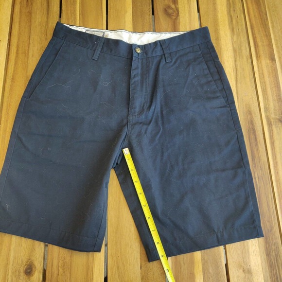 Volcom Men's Chino Shorts Navy Blue Size 28 Bermuda Flat Front. - Picture 3 of 7